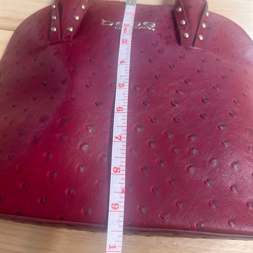 bebe Red Textured Shoulder Bag - Picture 4 of 6